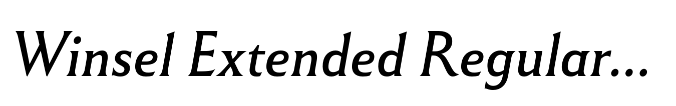 Winsel Extended Regular Italic